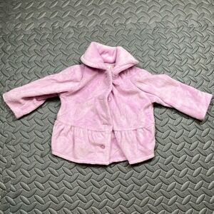 Baby Q Baby Lavender Fuzzy Coat with Buttons Size 3/6M